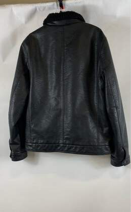Levi's Men Black Faux Leather Jacket/ Sherpa Lining- L alternative image