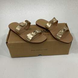 NIB Kaanas Womens Gold Open Toe Double Strap Slip On Slide Sandals Size 5 M alternative image