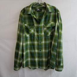 Marmot green plaid long sleeve button up shirt