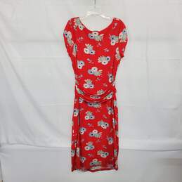 Boden Coral Floral Patterned Long Dress WM Size 10L