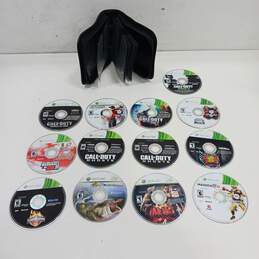 Bundle of 13 Assorted Xbox 360 Video Games w/Binder