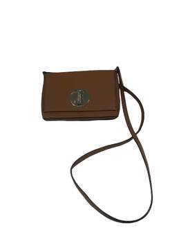 Brown Cross Body Purse with Gold