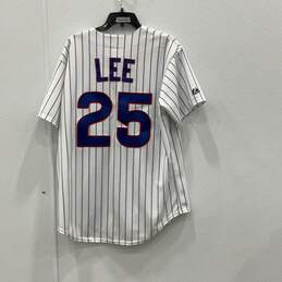 NWT Majestic Mens Blue White Chicago Cubs Derrek Lee #25 MLB Jersey Size Large alternative image