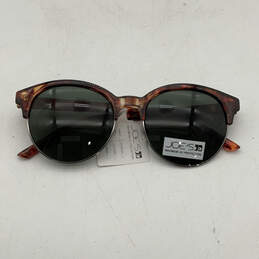 Womens JJ 6009 26 Brown Tortoise UV Protection Half Rim Round Sunglasses