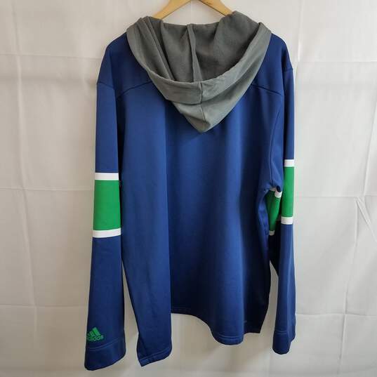 NHL Vancouver Canucks Adidas fleece lined hooded jersey 2XL image number 2
