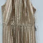 NWT Womens Rose Gold Sleeveless Sequin Regular Fit Maxi Dress Size 16 image number 3