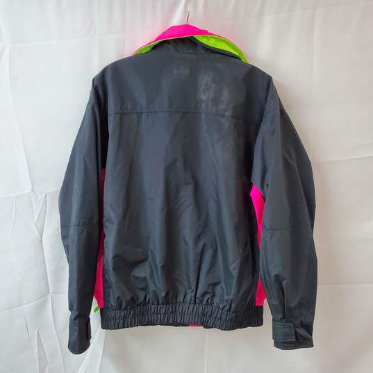 Columbia Vintage Sportswear Womens Black & Pink Nylon Jacket Size L image number 2