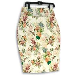 NWT Womens Multicolor Floral Stretch Pull-On Straight & Pencil Skirt Size M alternative image