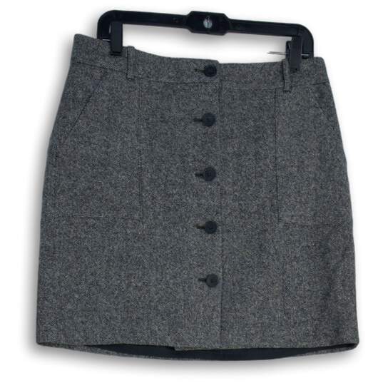 Eddie Bauer Womens Gray Flat Front Slash Pocket Mini Skirt Size 6 image number 1