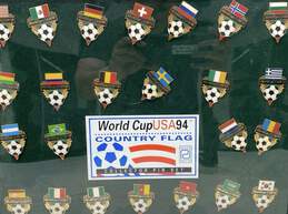 Framed World Cup USA 94 Country Flag Collector Pin Set alternative image