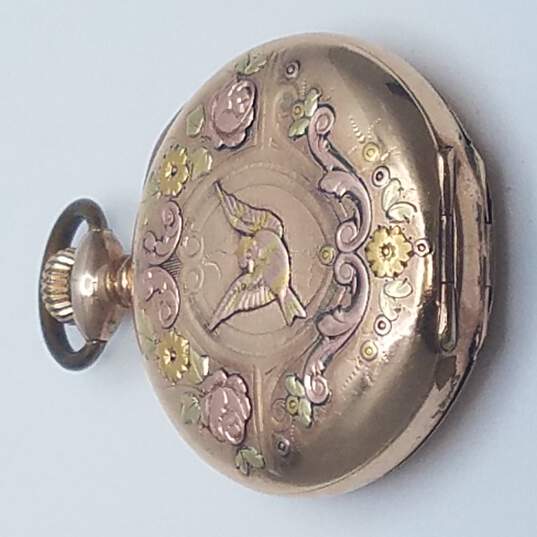 Vintage Elgin Gold Filled Wind-Up Pocket Watch image number 9