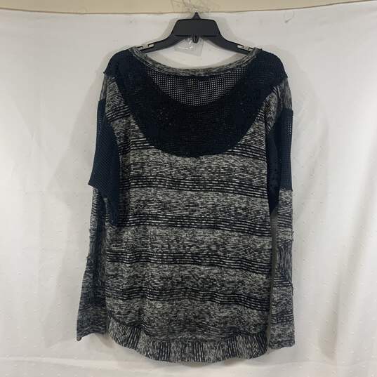 Women's Grey Marled We The Free Open-Knit Top, Sz. XS image number 2