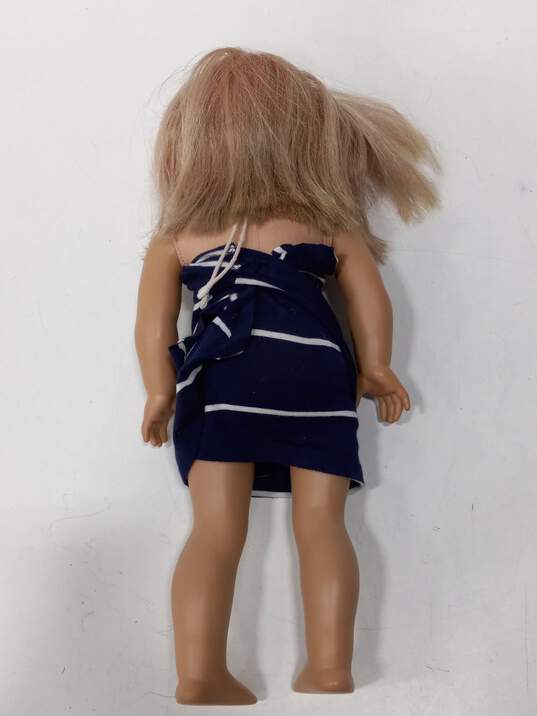 American Girl Blonde Hair Blue Dress Girl Doll image number 2