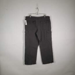 Mens Drawstring Waist Slash Pockets Straight Leg Pull-On Cargo Pants Size 38X32 alternative image