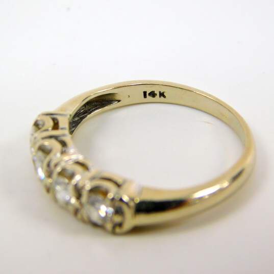Vintage 14K White Gold 0.40 CTTW Diamond Four Stone Ring 2.5g image number 5