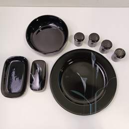 35pc Mikasa Galleria Opus Black Dinnerware Set alternative image