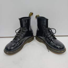 Dr. Marten Women's Black Leather Combat Boots Size 7 alternative image