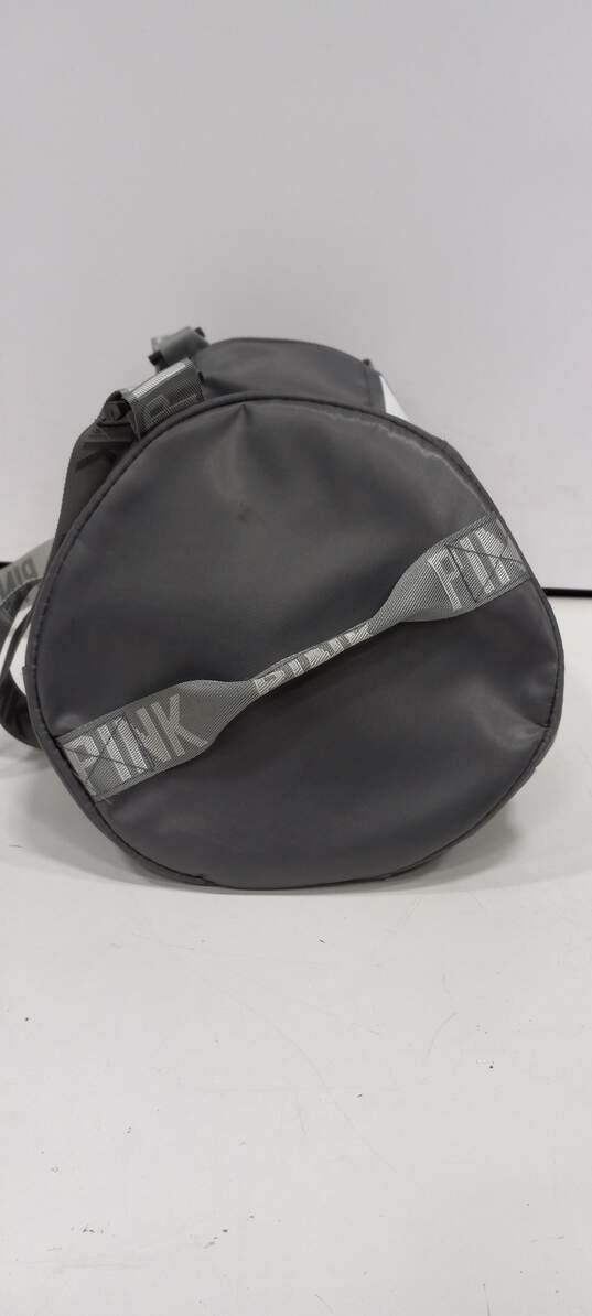 Pink Gray Nylon Duffle Bag image number 3