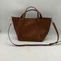 Michael Kors Womens Brown Leather Double Top Handle Satchel Bag Purse image number 2