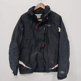 Columbia Field Gear Interchange Black Nylon Hooded Jacket Men's Size L