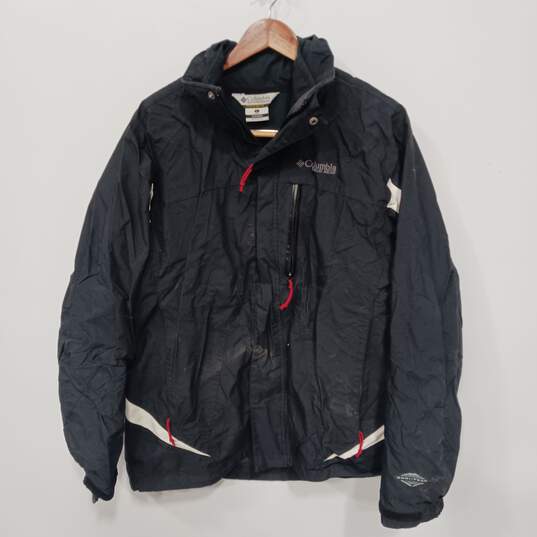 Columbia Field Gear Interchange Black Nylon Hooded Jacket Men's Size L image number 1