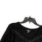 Womens Black Knitted Round Neck Long Sleeve Pullover Sweater Size 3X image number 3