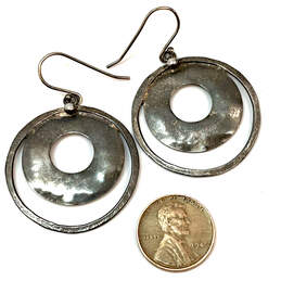 Designer Silpada 925 Sterling Silver Circles Fish Hook Dangle Earrings alternative image
