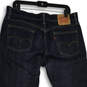 Mens Blue 514 Denim Dark Wash 5-Pocket Design Straight Jeans Size W34 L32 image number 4