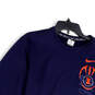 Mens Blue Long Sleeves Crew Neck Therma-Fit Pullover Sweatshirt Size M image number 4
