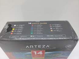 ARTEZA *Sealed Untested Box Set Of 14 Acrylic Colors Premium 4.06 Fl Oz alternative image