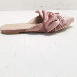 Aldo Velvet Pointed Toe Mule Flats Pink 7