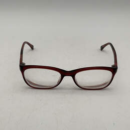 Womens MK281 Brown Clear Lens Full Rim Rectangular Eyeglasses With Case alternative image