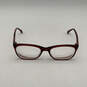 Womens MK281 Brown Clear Lens Full Rim Rectangular Eyeglasses With Case image number 2