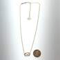 Designer Kendra Scott Gold-Tone Red Crystal Pendant Necklace With Dust Bag image number 2