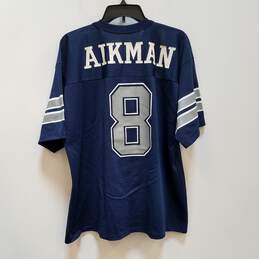 Logo 7 Mens Blue Dallas Cowboys Troy Aikman $8 Football NFL Jersey Size L alternative image