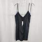Topshop Women's Black Glitter Spaghetti Strap Mini Dress Size 6 NWT image number 2