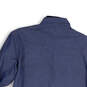 Mens Blue Spotted Long Sleeve Chest Pockets Button-Up Shirt Size Small image number 4