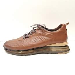 Tamer Tanca TNC Brown Leather Lace Up Sneakers Men's Size 44 alternative image