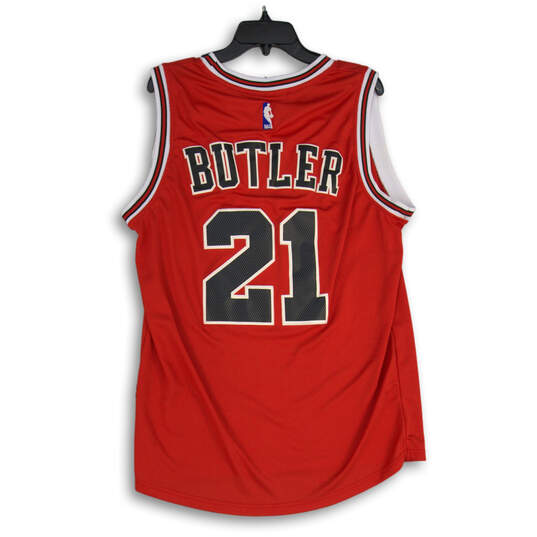 Mens Red Chicago Bulls Jimmy Butler #21 Basketball Pullover Jersey Size M image number 2