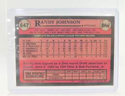1989 HOF Randy Johnson Topps Rookie #647 Montreal Expos alternative image