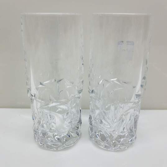 Tiffany & Co cut crystal highball glasses set of 2 signed image number 1