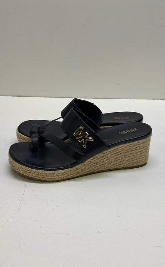 Michael Kors Wedge Sandal Size 10 Black image number 2