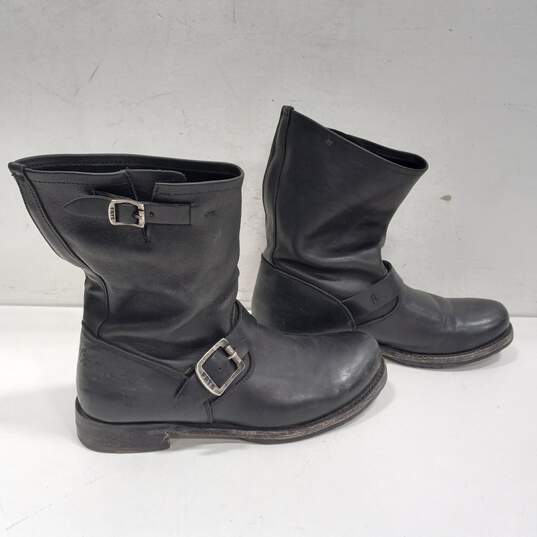 Frye LEater Riding Style Slip-On Leather Boots image number 5