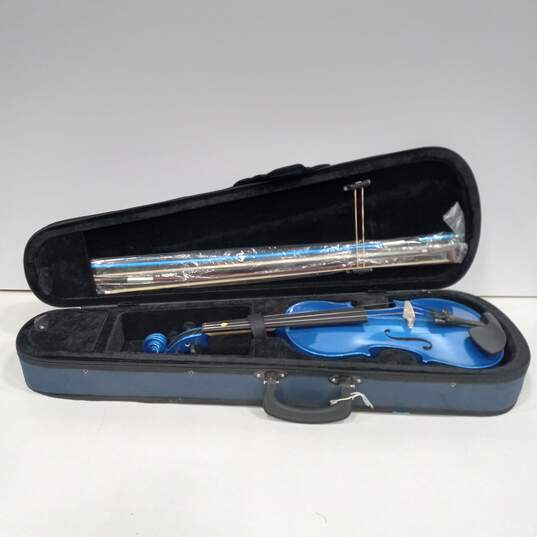 Blue Violin In Case w/ Accessories image number 1