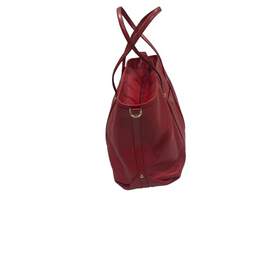 Bright Red Large Pebble Leather Tote Bag alternative image