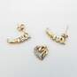 10K Gold Diamond Earring & Heart Pendant Bundle 2pcs 3.0g image number 4