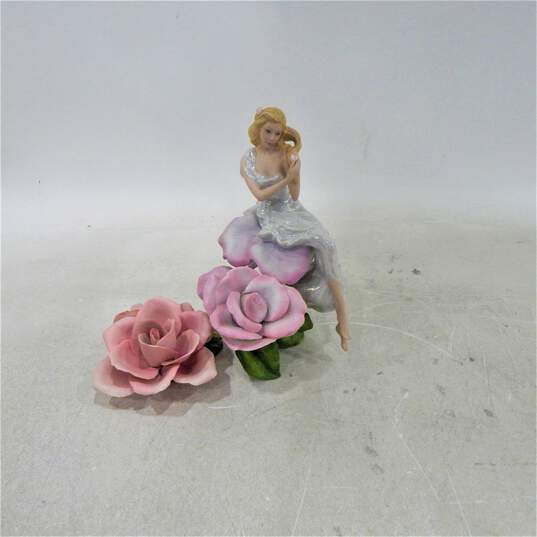 Vintage Capodimonte Rose & Franklin Mint Lady Rose Christian Jegou Figurine image number 1
