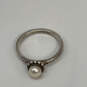 Designer Silpada 925 Sterling Silver Round Belle Pearl Rope Twist Ring image number 3