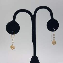 LXG 10k Gold 2 Tone  Dangle Earrings 1.0g