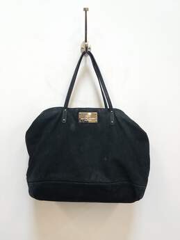Rebecca Minkoff Black Leather Snakeskin Embossed Medium Satchel Bag Handbag